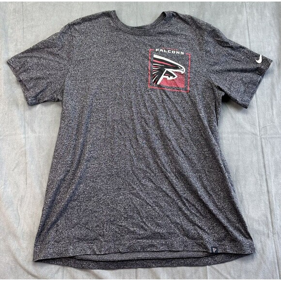 Atlanta Falcons Nike Tee Short Sleeve TShirt Tee Men's Large Gray Logo NFL ATL - Picture 1 of 8